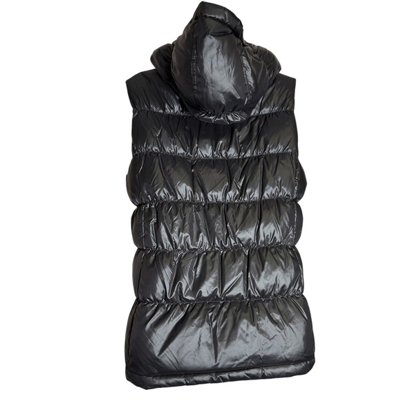 Michael Kors Womens Black Puffer Vest‎ Full Zip Sleeveless Hooded Jacket S - Picture 5 of 9